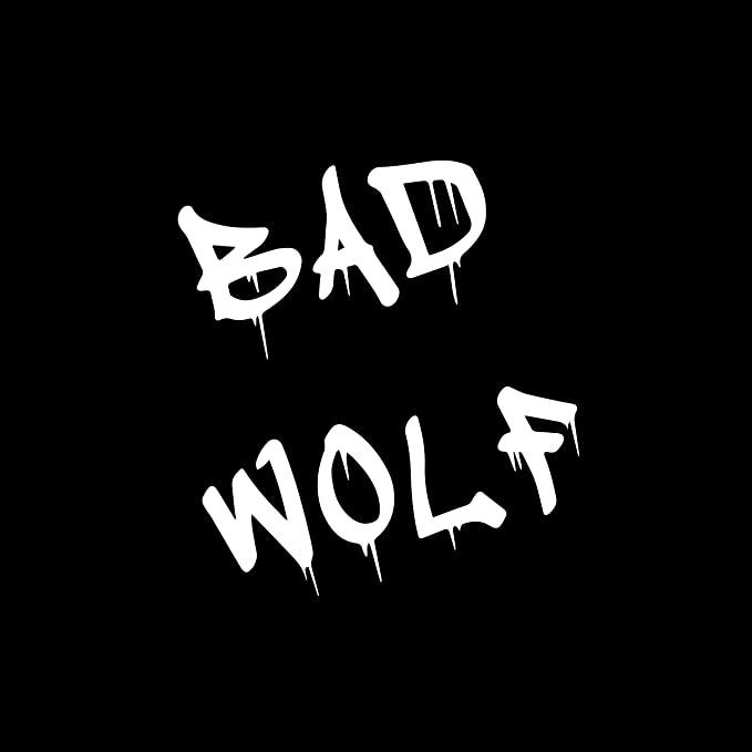 KamiDesigns Dr Who Sticker Inspired Bad Wolf Vinyl Car Decal [6 inches] White Color