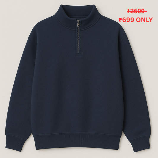 PREMIUM 380 GSM (NAVY BLUE) QUARTER ZIP