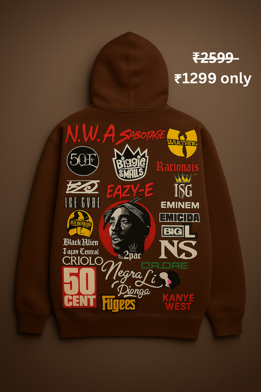 PREMIUM OVERSIZE BROWN STREETWEAR POP HOODIE