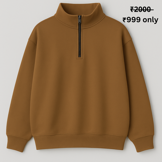 PREMIUM 380 GSM QUARTER ZIP....