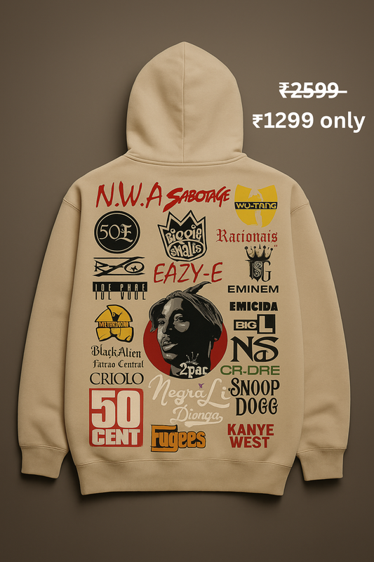 PREMIUM BEIGE STREETWEAR OVERSIZE HOODIE