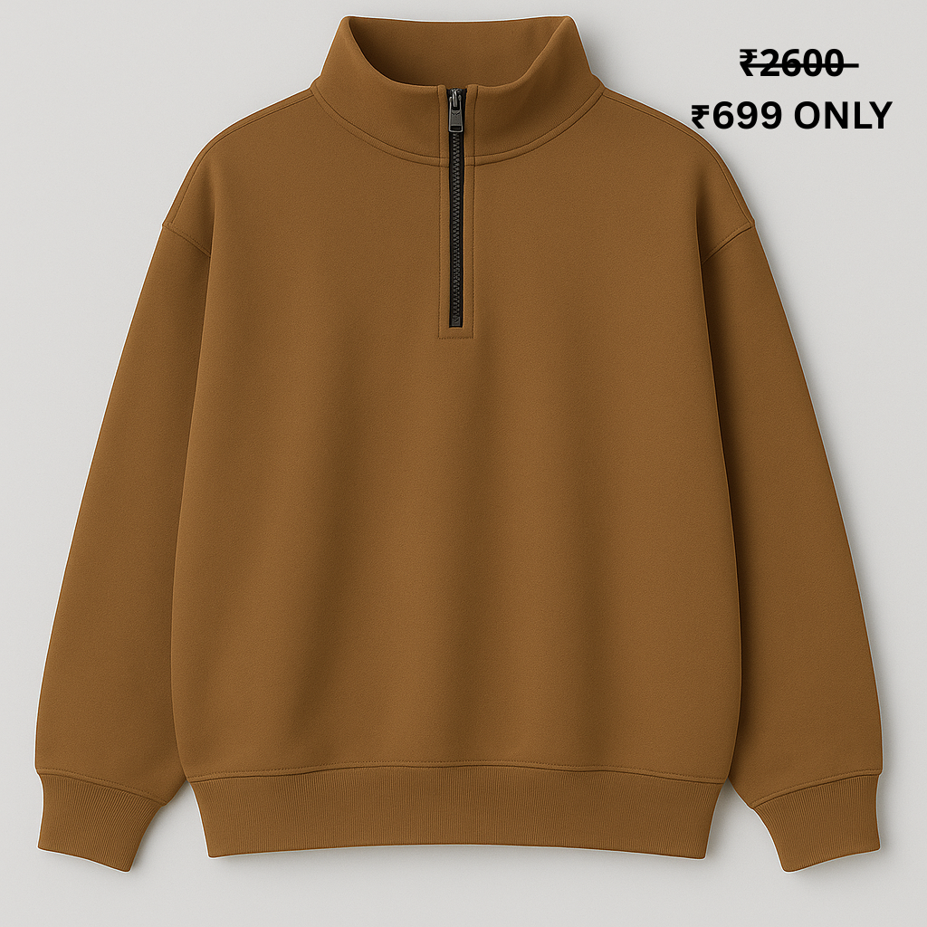 PREMIUM 380 GSM QUARTER ZIP....