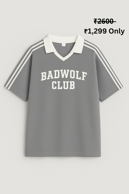 BADWOLF CLUB RETRO VARSITY OVERSIZE (GREY)