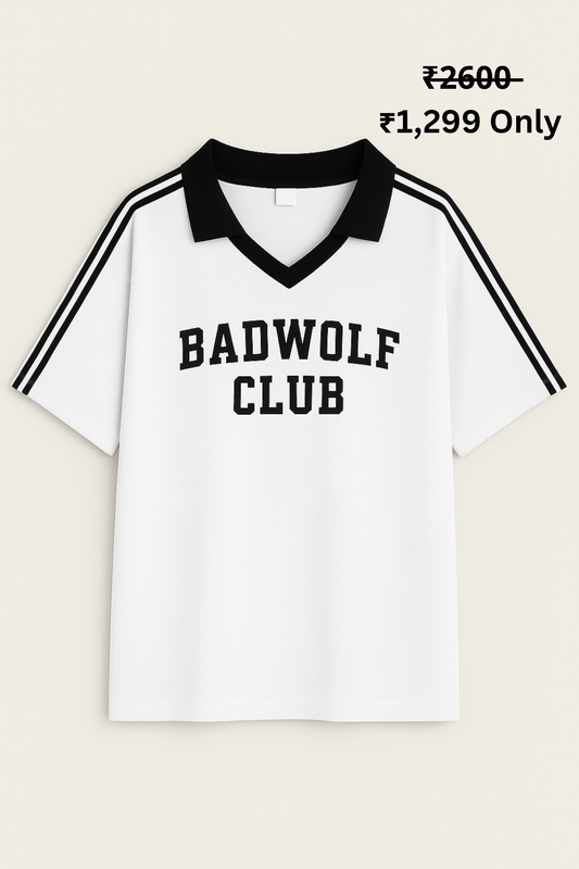 BADWOLF RETRO VARSITY OVERSIZE (WHITE)