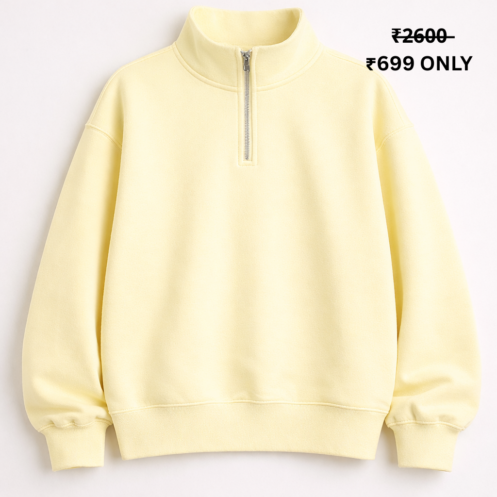 Premium quarter zipper (light butter)