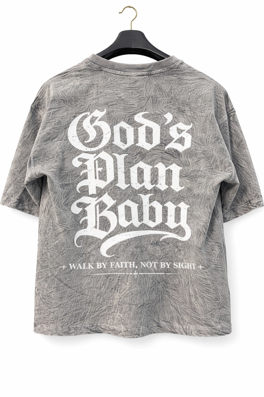PREMIUM BOXY OVERSIZE ACID WASH (GREY) .....GODS PLAN....