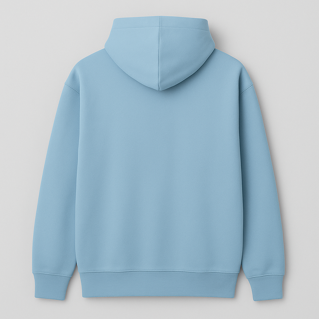 PREMIUM OVERSIZE SKY BLUE PLAIN HOODIE