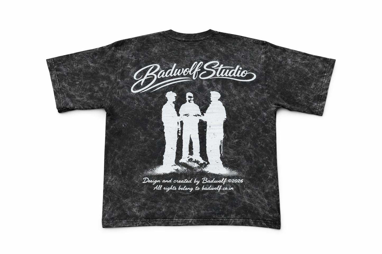 PREMIUM BOXY OVERSIZE ACID WASH T-SHIRT (BLACK)..STUDIO