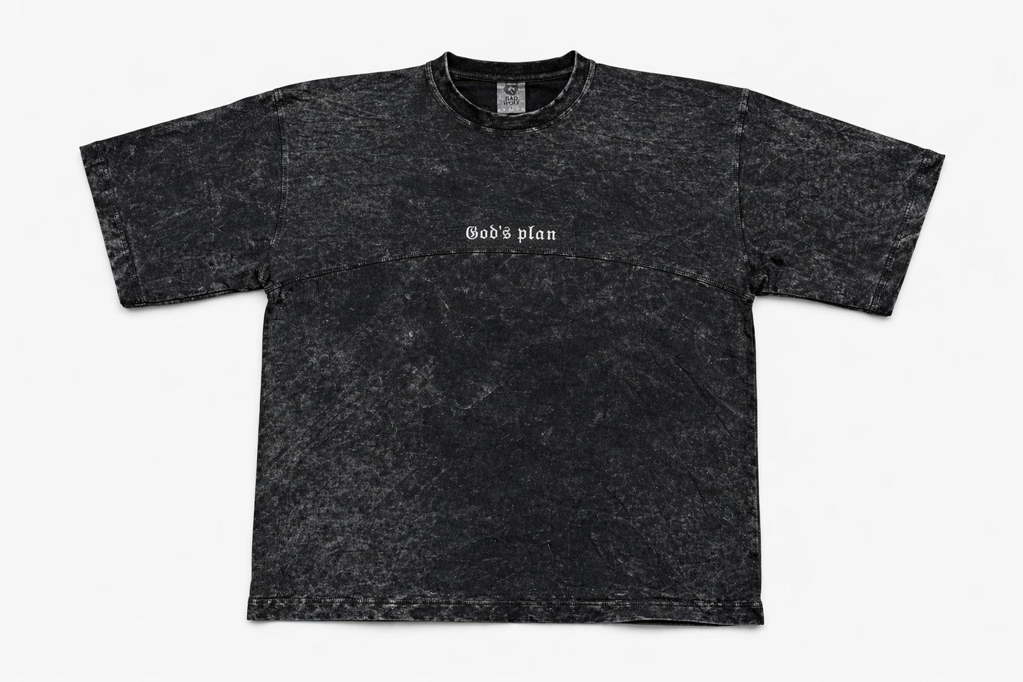 PREMIUM BOXY OVERSIZE ACID WASH T-SHIRT (BLACK)....GODS PLAN