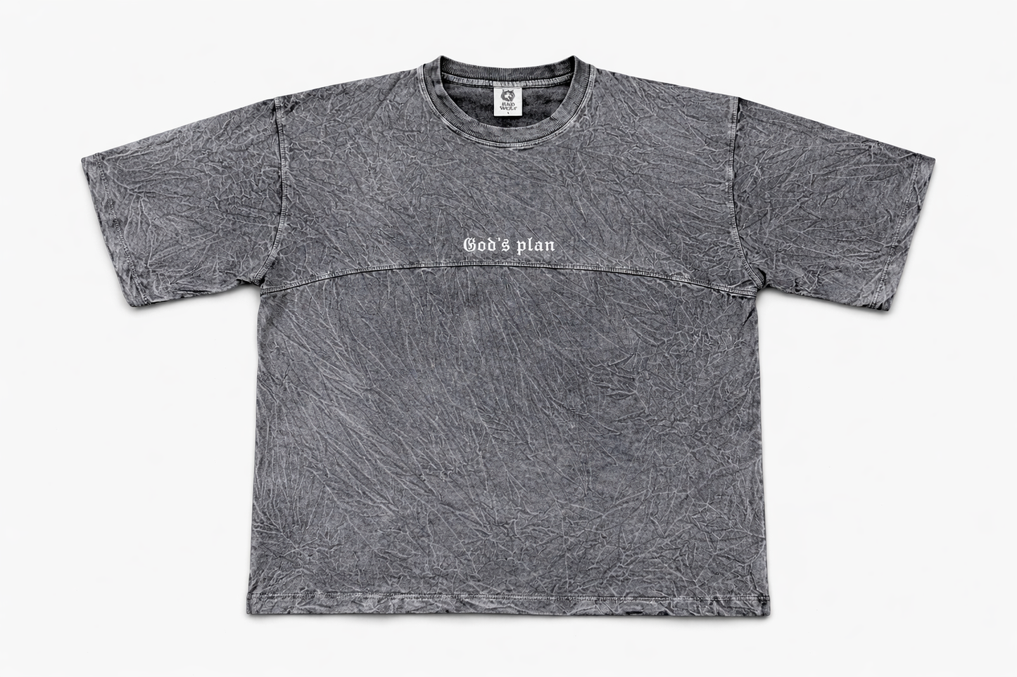 PREMIUM BOXY OVERSIZE ACID WASH (GREY) .....GODS PLAN....