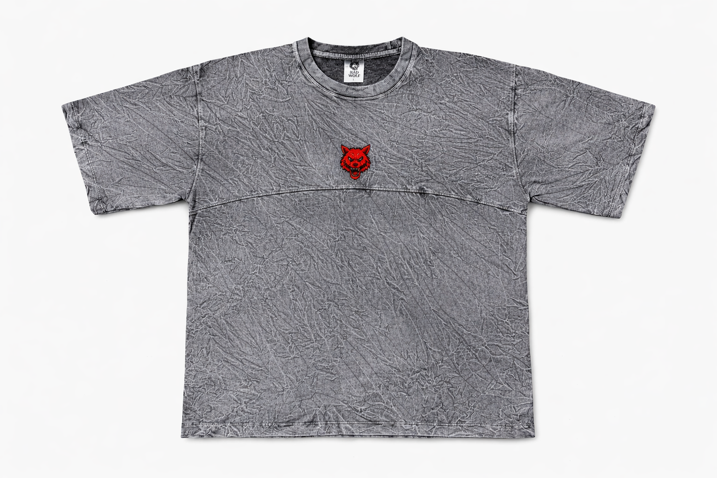 PREMIUM BOXY OVERSIZE ACID WASH T-SHIRT (GREY).......BORN BROKE DIE RICH....