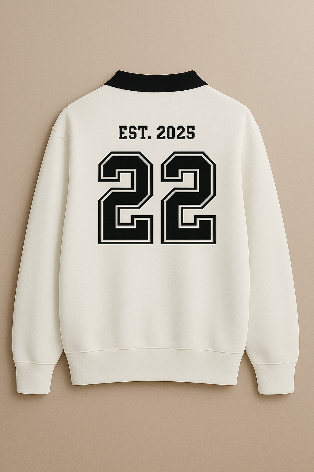 PREMIUM OVERSIZE ATHLETIQUE POLO SWEATSHIRT (WHITE)........