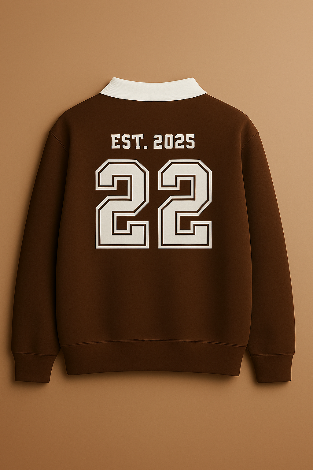 Premium Oversize polo sweatshirt “Athletique Heritage...( coffee )