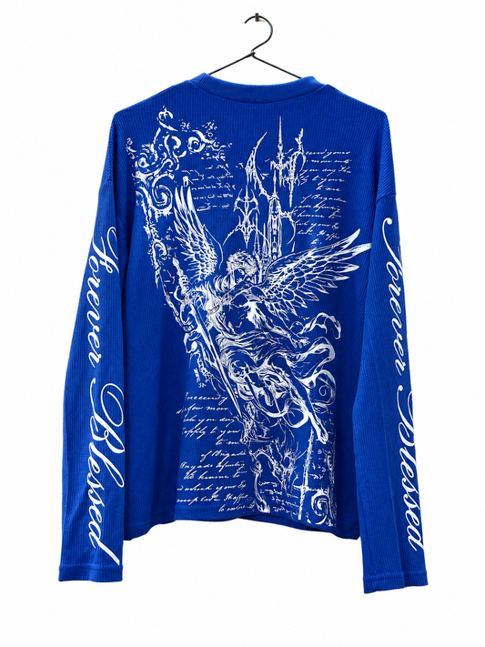 PREMIUM OVERSIZED LONG SLEEVE T-SHIRT BOXY FIT (royal blue)