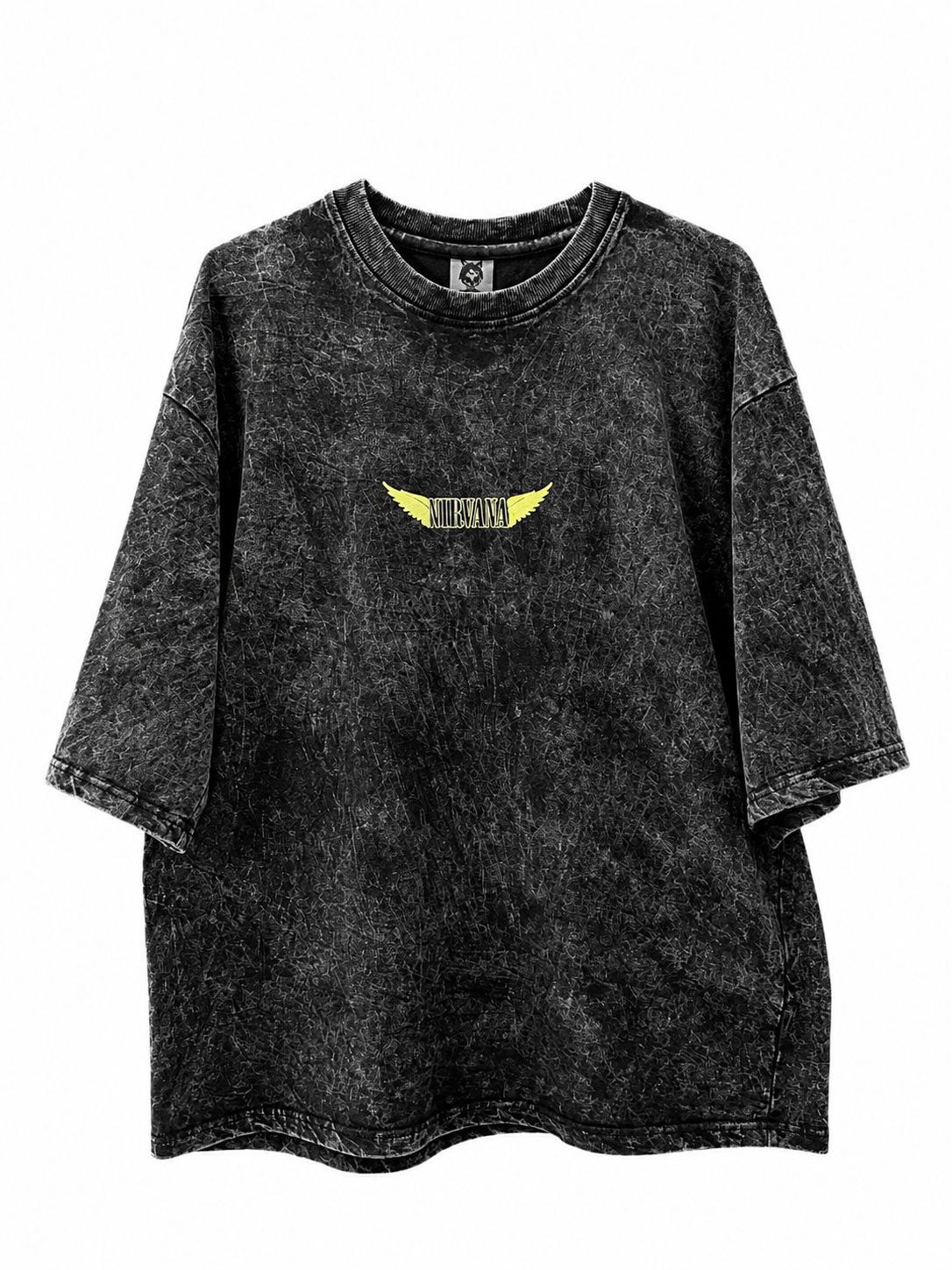 PREMIUM BOXY OVERSIZED ACID WASH T-SHIRT (BLACK)...NIRVANA